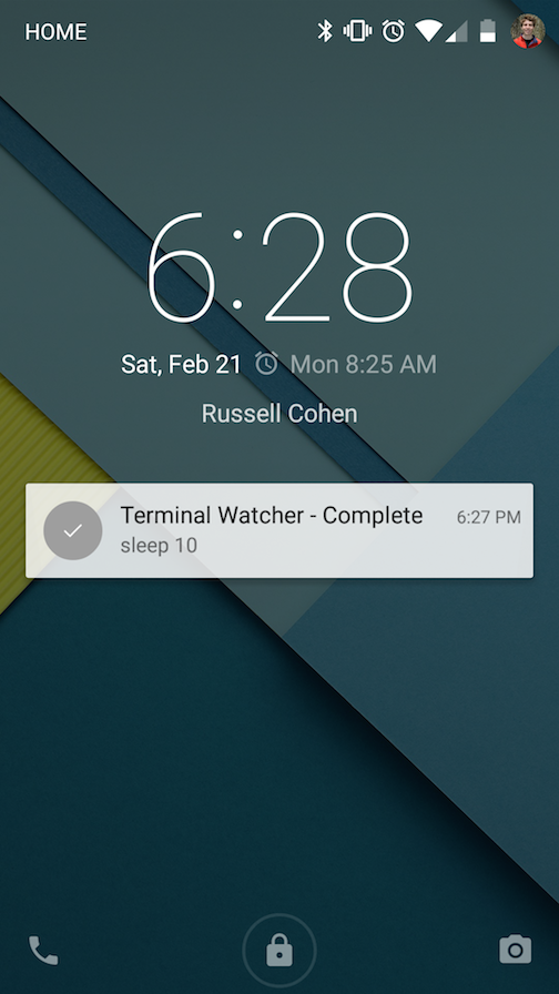 Terminal Watcher Notification
